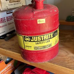 Justrite Safety Can 5 Gallons Gas 