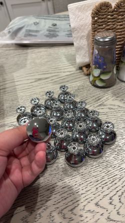 Silver door knobs