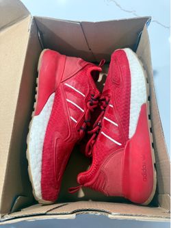 Adidas Red & White shoes size 7