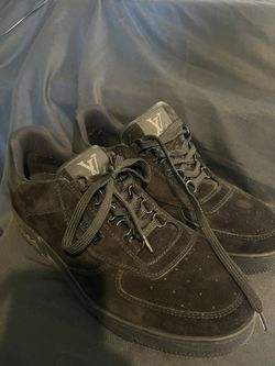 LOUIS VUITTON Calfskin Suede Mens LV Trainer Sneaker Boots 7.5