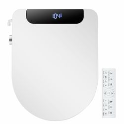 Mijashy Round Electric Bidet Seat With Warm Water, Air Dryer, Heated Seat