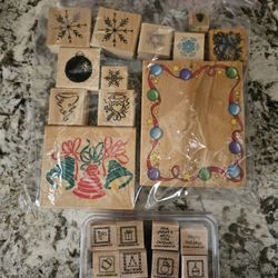 Holiday Rubber Stamps. Each Set