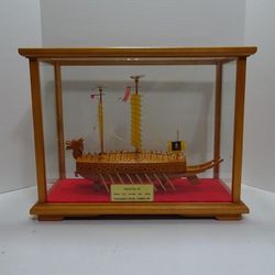 Asian Oriental Korean Turtle Ship Model Presentation Piece 4 Star Admiral Navy