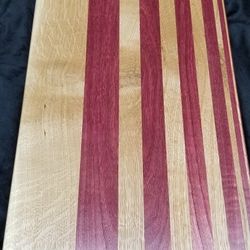 Handmade Purpleheart And Oak Charcuterie Board