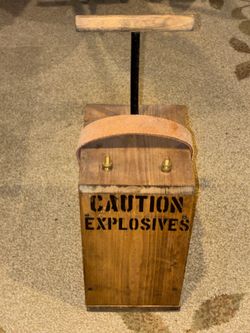 Vintage Spring Loaded Detonator Plunger Prop