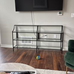 Glass Shelf Console Table