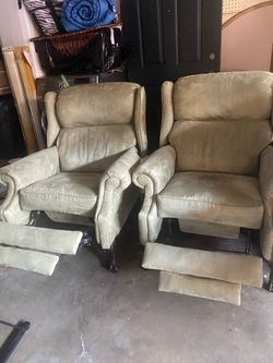 Two reclining sofas