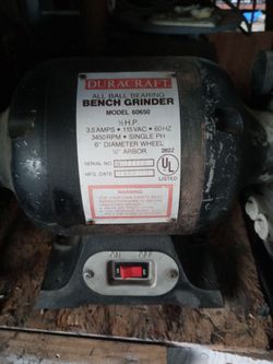 Duracraft 6-Inch Bench Grinder Model 60650