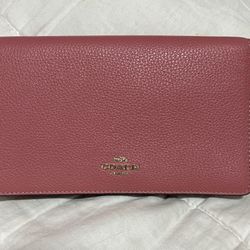Pink Coach small crossbody bag