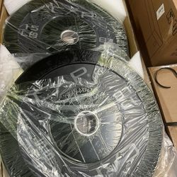 BRAND NEW - Set of 2 - 15lb CAP Barbell Olympic Rubber Bumper Plates