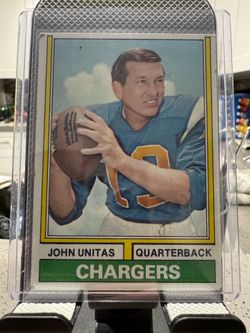 1974 Topps Football  Card #150 John Unitas-San Diego Chargers Card