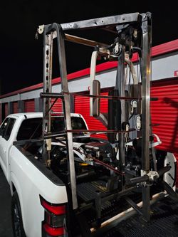 MultiGym Smith Rack + Reclynable Bench + Plates & 45x2+25x2. Homestead 33033. Delivery fee

Versatile Marcy Smith machine home gym system includes a m