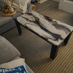 Matching Fox Marble Coffee Table And End Tables For The Living Room.