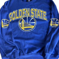 NBA Golden State Warriors Vintage Double Sided Men’s Crewneck Sweatshirt Size Large