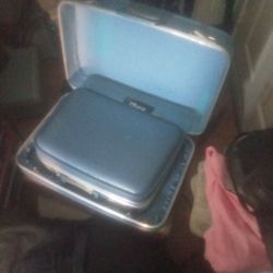 Two Antique Suitcases Set