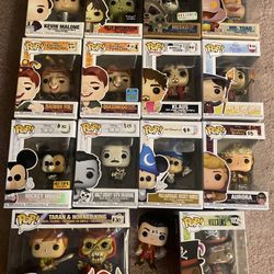 Various Disney Funko Pops Mickey Princesses Meeko The Office Umbrella Academy Theme Parks Hunchback