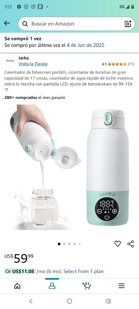 Calentador De Biberones Portatil