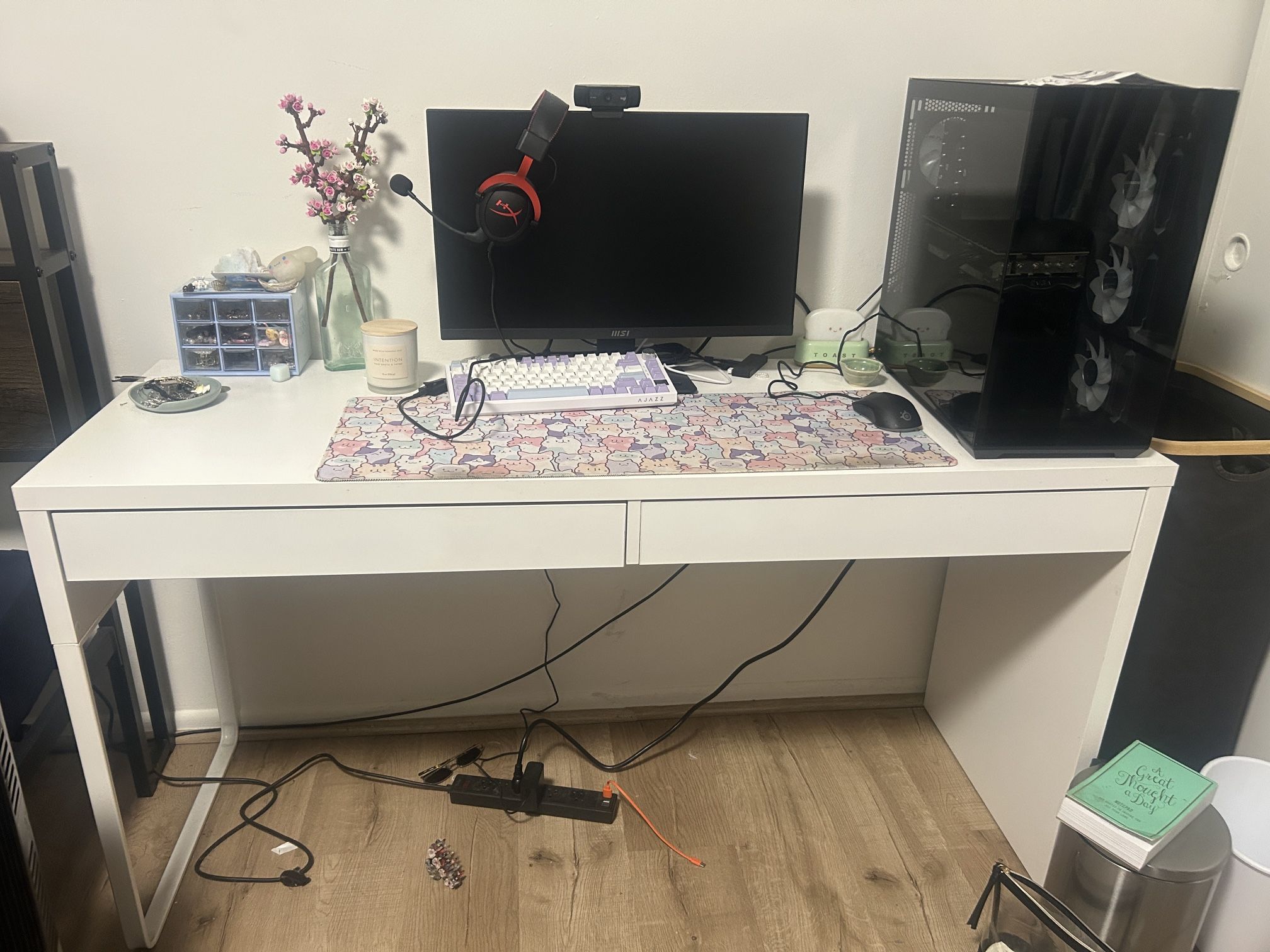 White IKEA Desk