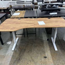 Electric Standing Desk, 63 x 24 Inches Height Adjustable Desk, Ergonomic Home Office Computer