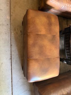 Brown Leather Ottoman couches