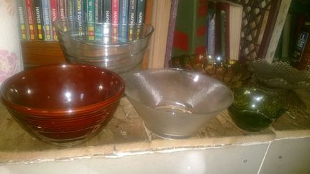 2 Vintage Candy Dish, & Punch Bowls