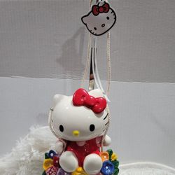 Hello Kitty Sanrio Blue Sky Flower Garden Ceramic Swing Brand New With Tags 