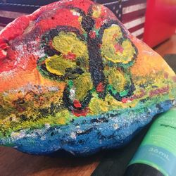 #####Colorful Acrylic Rock Painting /Paperweight######