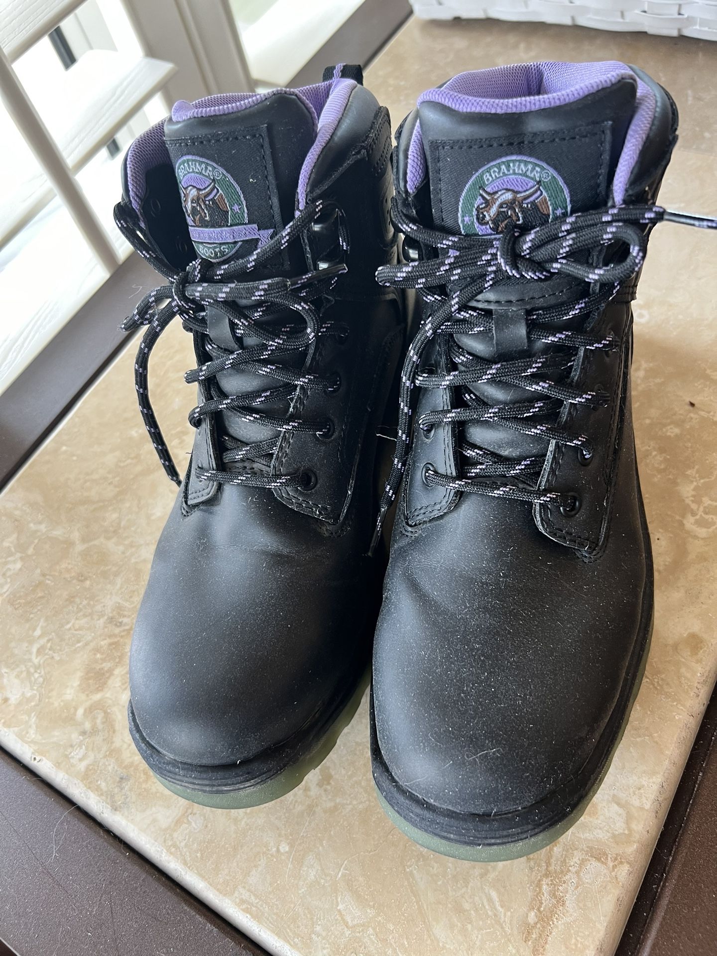 Steel Toe Work Boots, Women’s Size 7, Brahma