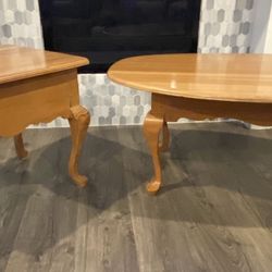 Wood Coffee Table & End Table