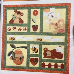 Bees, Bunnies, N Bears Baby Quilt Pattern