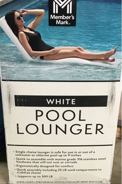 White Pool Lounger