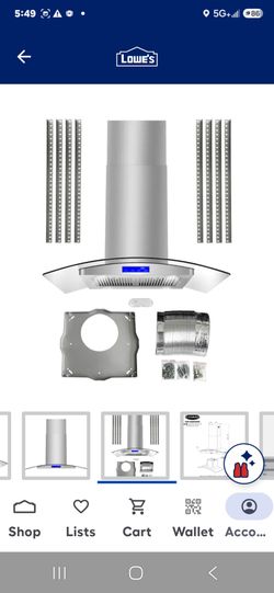 Stainless steel Island hood range