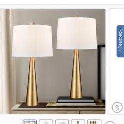 Pair Of Gold Lamps