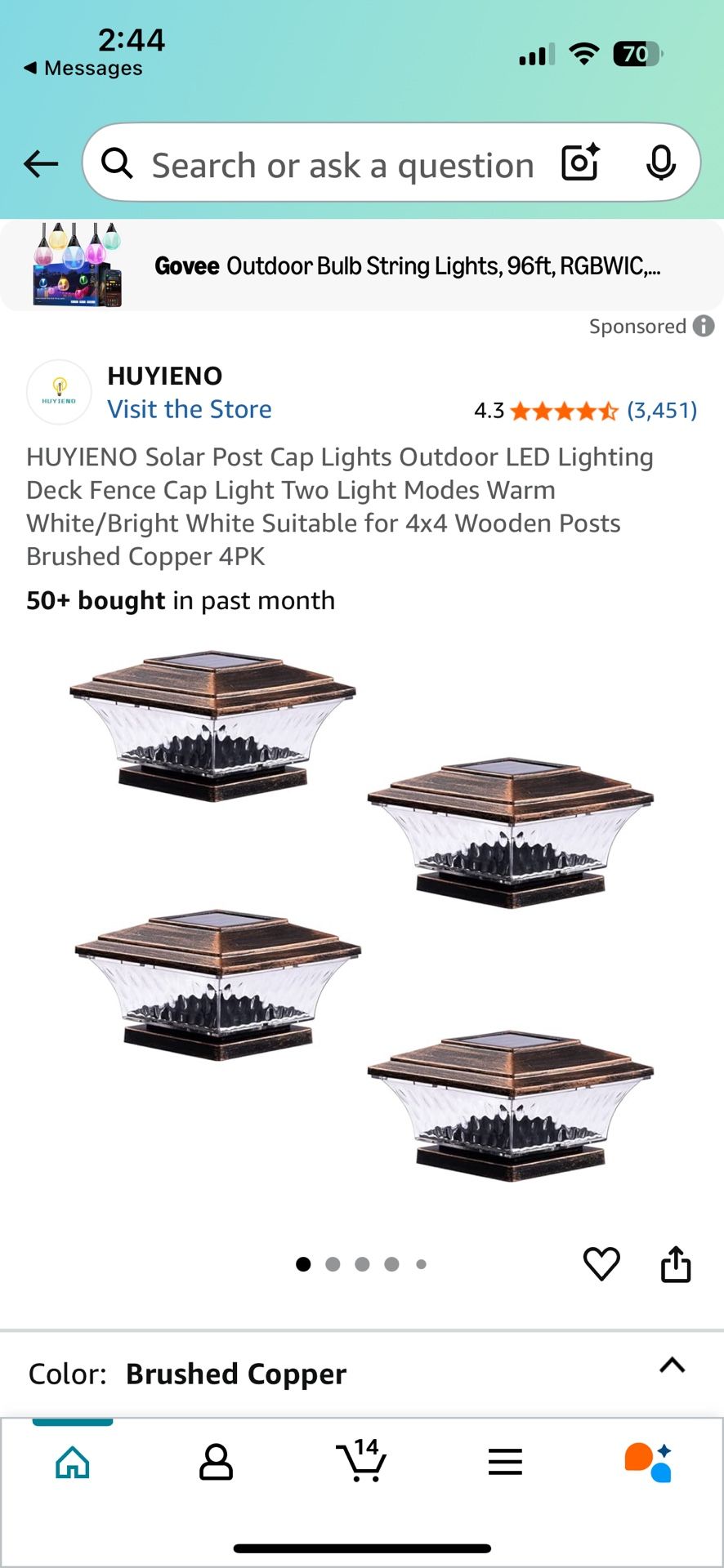 New Solar Post Cap Lights ( Reed Descriptions)
