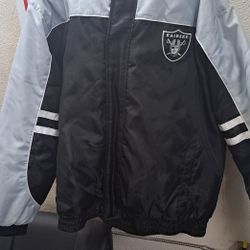 XL Raiders Jacket  With Hoodie.   Like New. Paid 100. Selling For 60
