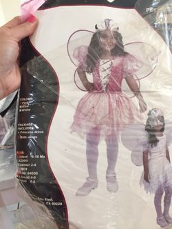 Halloween pink fairy princess costume size 6-18 mos