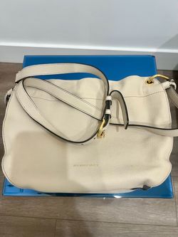 Burberry Cream Leather Shoulder Bag