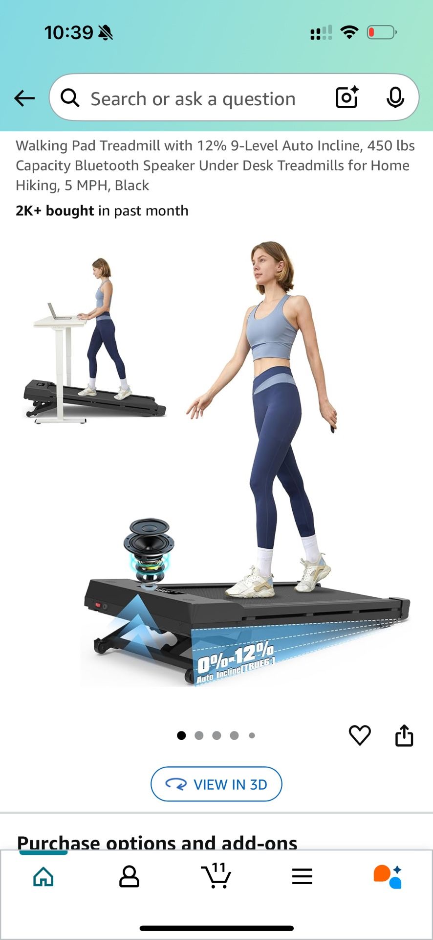 Treadmill With 9 Levels Auto Incline