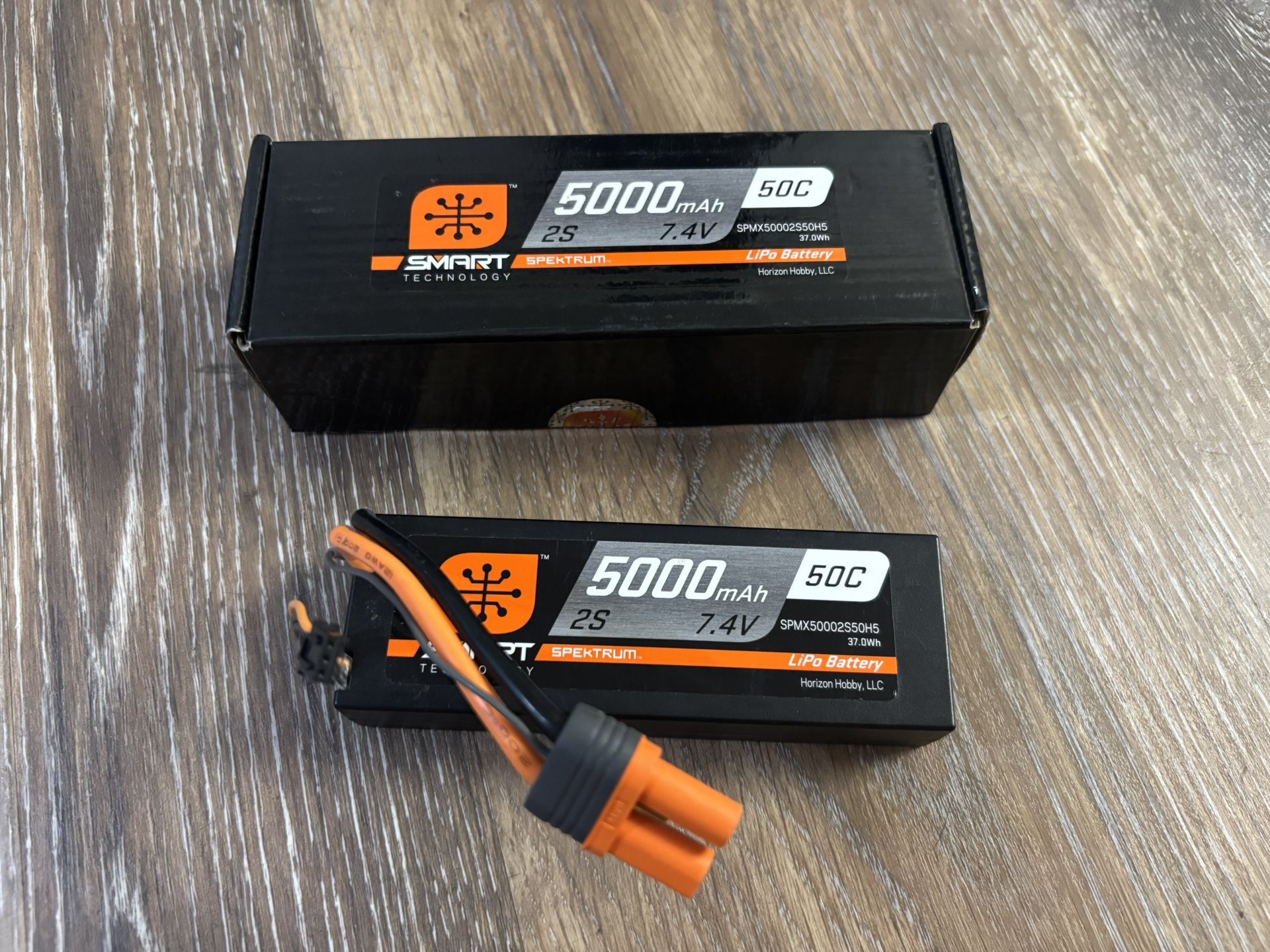 Spektrum RC 2S Smart LiPo Hard Case 50C Battery Pack IC5 Connector 7.4V/5000mah