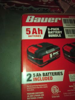Bauer 5Ah 2-Pack Battery Bundle