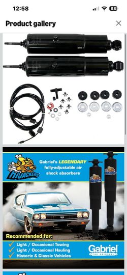 Air Shocks Gabriel HiJackers 49178 Adjustable Rear Air Shocks (Pair)