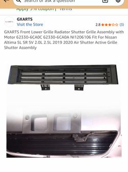 Front Lower Grille Radiator Shutter Grille Assembly with Motor