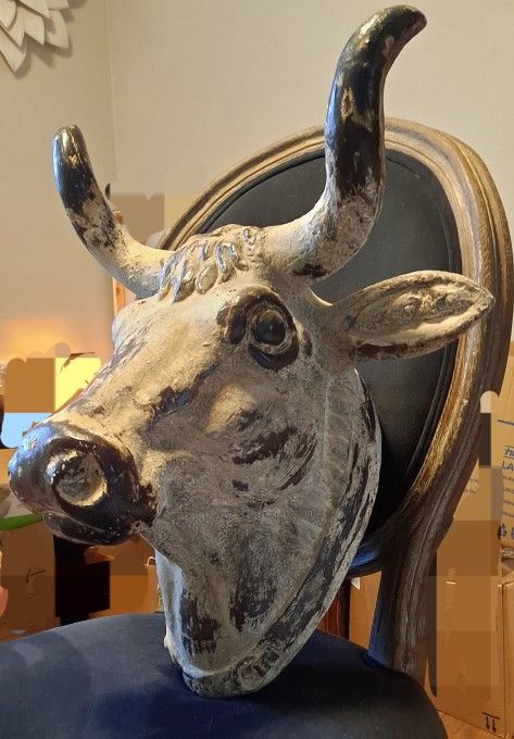 Ceramic Bull Head Wall Hanging