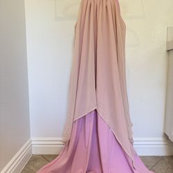 Gentle Long Pink Dress