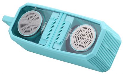 Sylvania TWS Magnetic Bluetooth(r) Speaker Pair, Silicon Wrap, Colors Aqua-Citrus