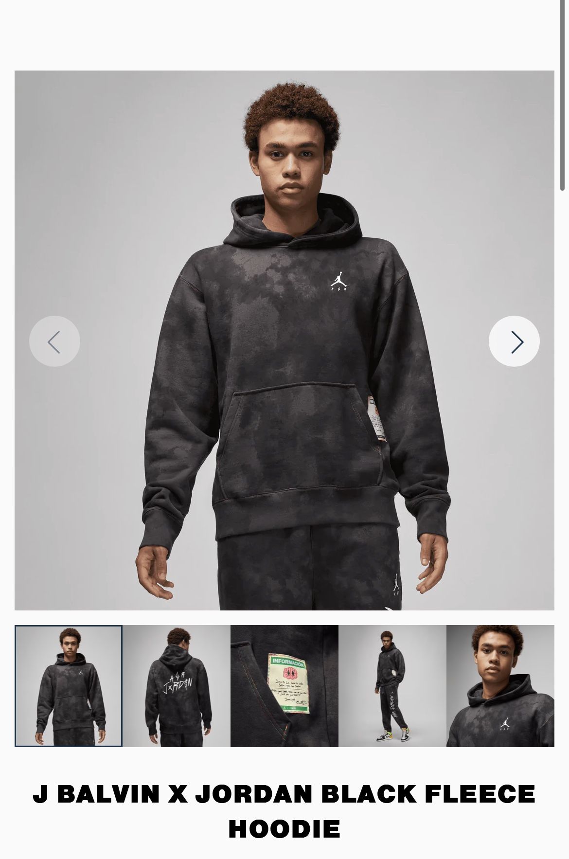 Jordan x J Balvin Hoodie Black