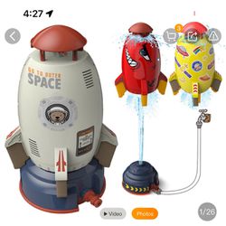 Water Sprinkler Rocket Launcher For Kids Toddler Outdoor Toys, Summer Backyard Outside Children's Water Play Toys Ages 3-12, Water Spray Rocket Toy Sp