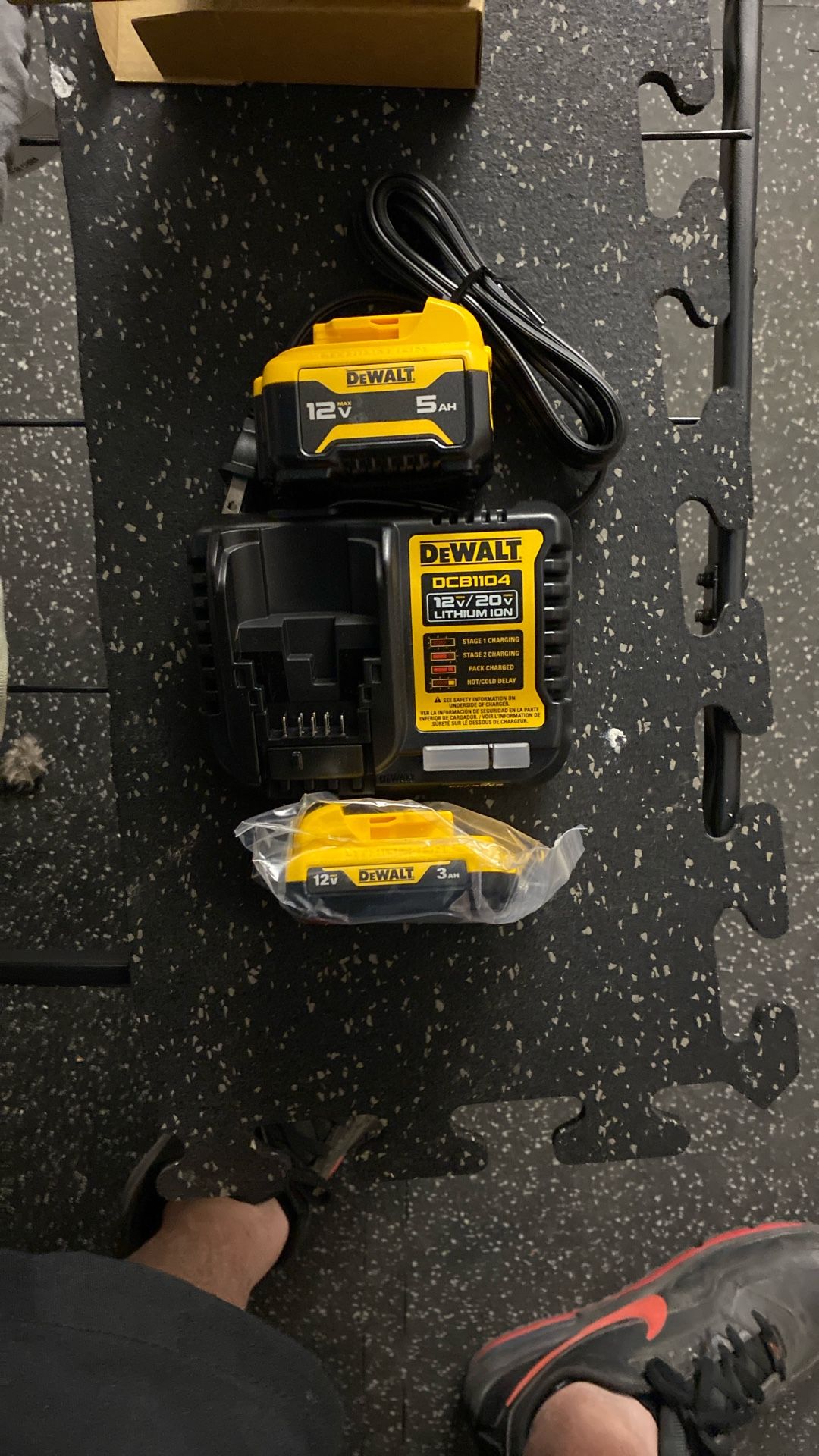 Two 12 Volt Dewalt Battery And Charger