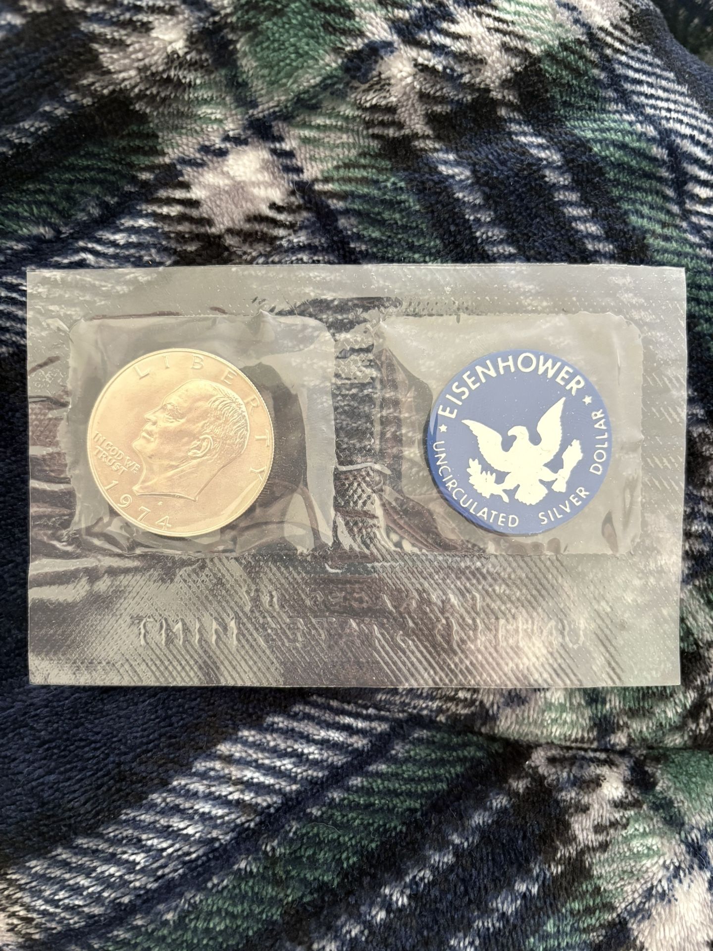 1974-S Eisenhower Silver Dollar – Uncirculated BU – Sealed Mint Condition