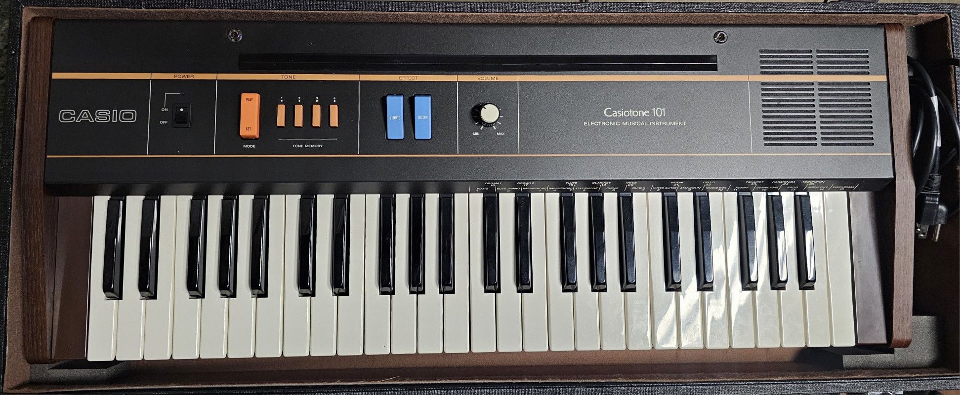 CASIO Casiotone 101 アナログシンセサイザー Vintage Casio Casiotone 101 CT-101 49-Key Synthesizer Works Great